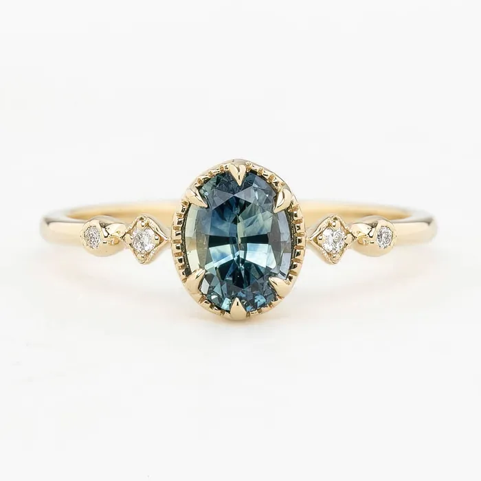 Envero Jewelry Rings Stella Ring 102ct Blue Green Montana Sapphire Ring One of a kind Envero Jewelry Rings Stella Ring 102ct Blue Green Montana Sapphire Ring One of a kind