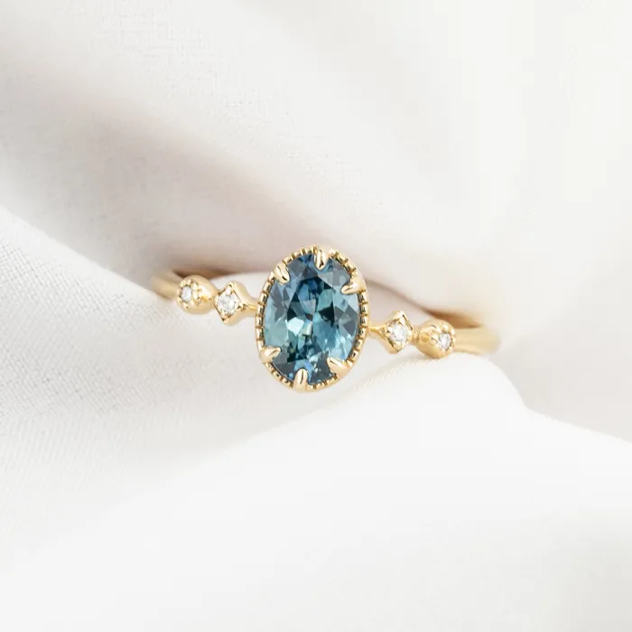 Envero Jewelry Rings Stella Ring 102ct Blue Green Montana Sapphire Ring One of a kind Envero Jewelry Rings Stella Ring 102ct Blue Green Montana Sapphire Ring One of a kind