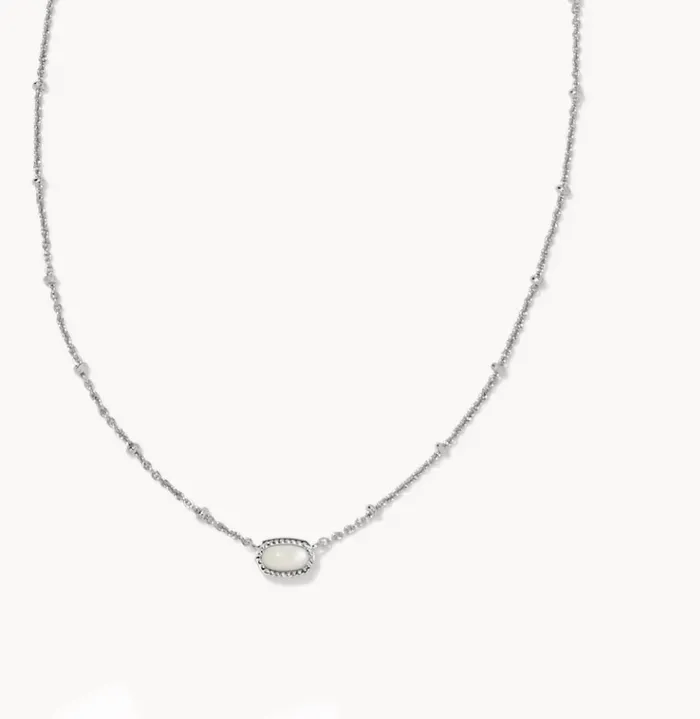 Kendra Scott Kendra ScottMini Elisa Silver Satellite Short Pendant Necklace in Ivory MotherofPearl 9608865447 Necklaces Kendra Scott Kendra ScottMini Elisa Silver Satellite Short Pendant Necklace in Ivory MotherofPearl 9608865447 Necklaces