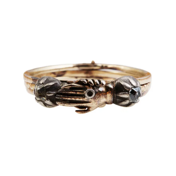 Bell Bird Antiques Rings Early 19th Century Diamond Gimmel Ring