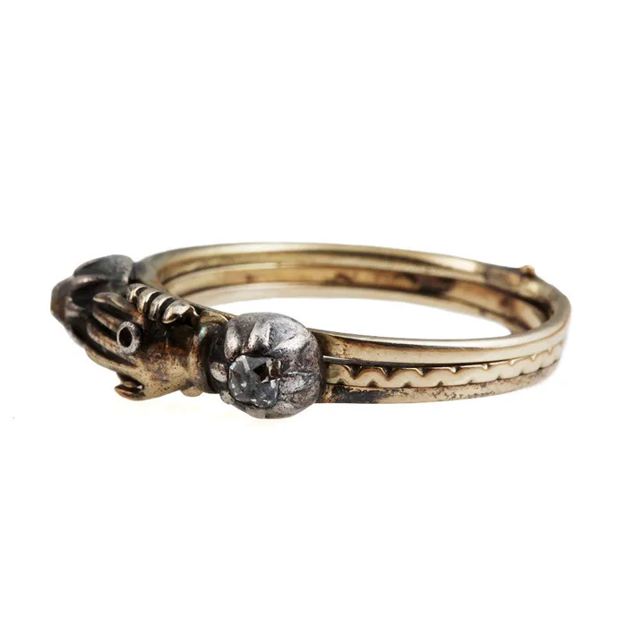 Bell Bird Antiques Rings Early 19th Century Diamond Gimmel Ring