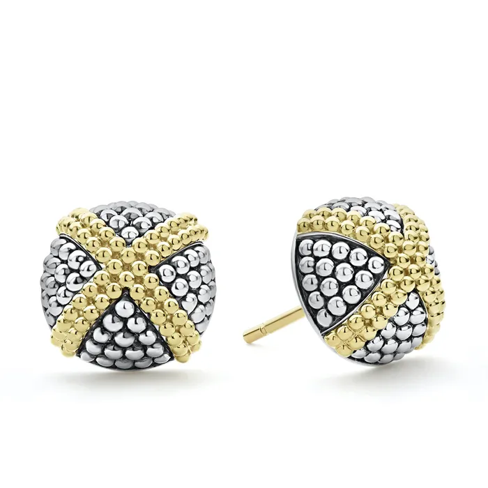 Earrings LAGOS Signature Caviar TwoTone X Caviar Stud Earrings