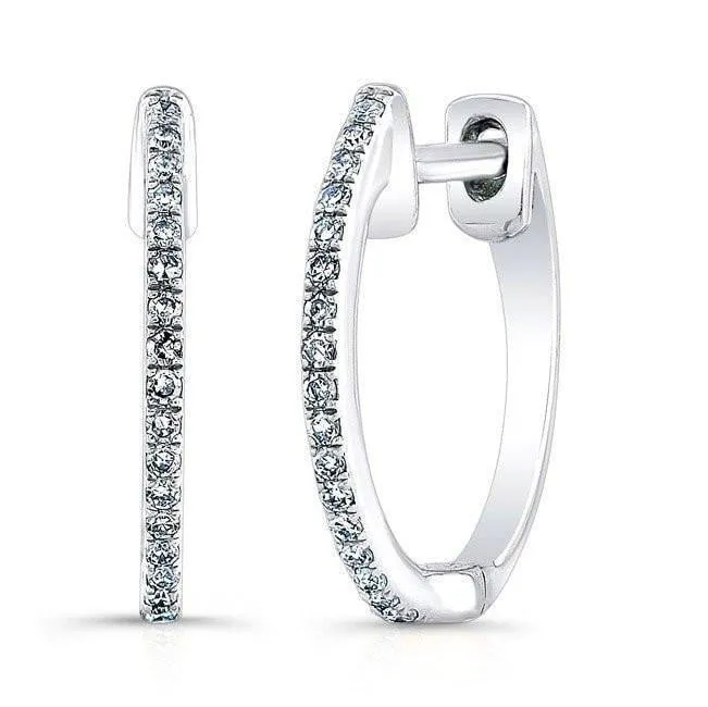 Earrings NicoleHD Jewelry 10mm Huggie Diamond Earring