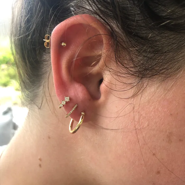 Earrings NicoleHD Jewelry 10mm Huggie Diamond Earring
