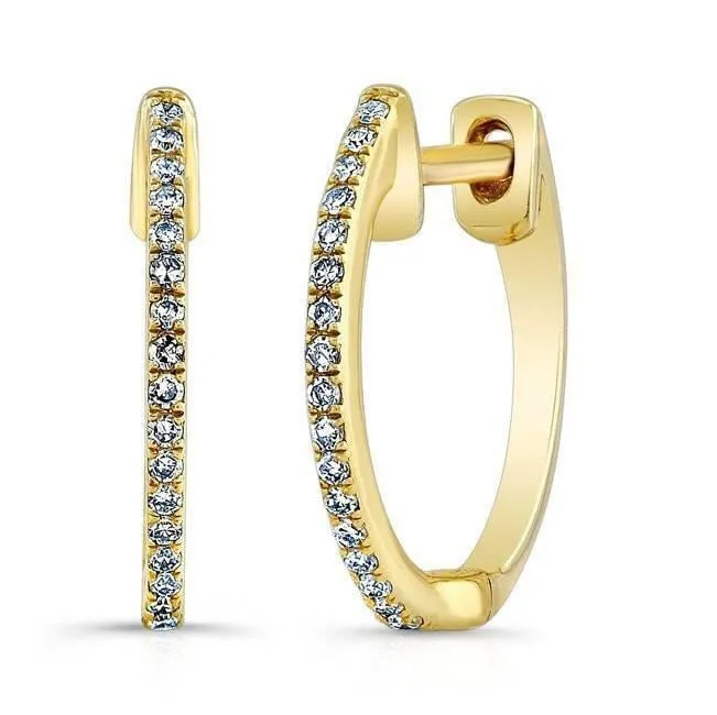 Earrings NicoleHD Jewelry 10mm Huggie Diamond Earring