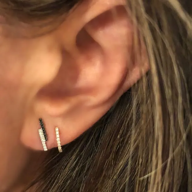 Earrings NicoleHD Jewelry 10mm Huggie Diamond Earring