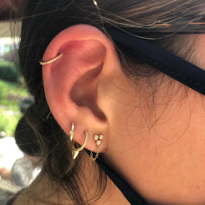 Earrings NicoleHD Jewelry 10mm Huggie Diamond Earring