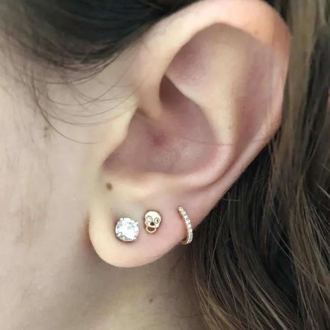 Earrings NicoleHD Jewelry 10mm Huggie Diamond Earring