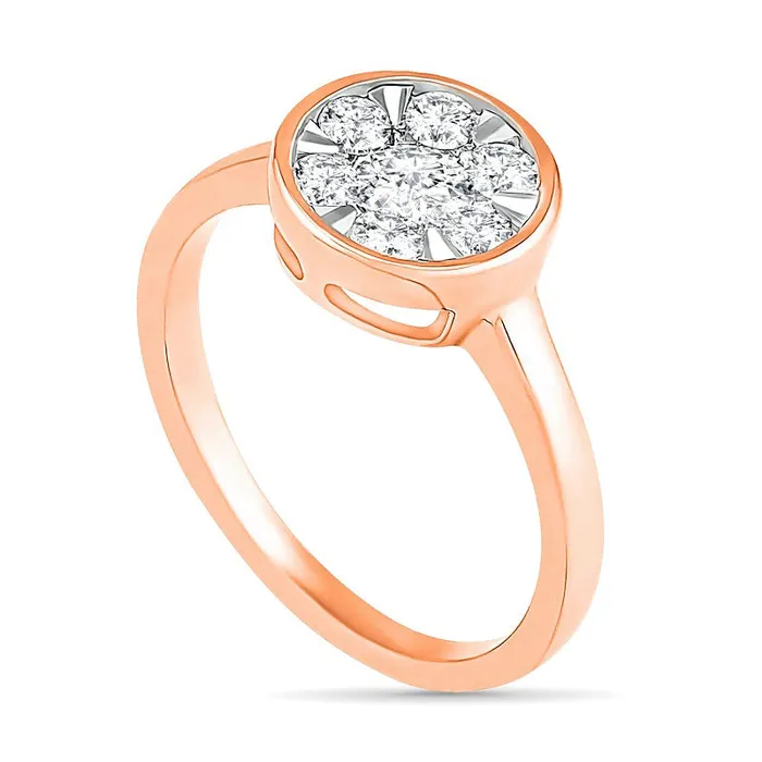 050 CT TW Composite Natural Diamond Circle Ring in Solid 10K Rose Gold Goldia Rings 050 CT TW Composite Natural Diamond Circle Ring in Solid 10K Rose Gold Goldia Rings
