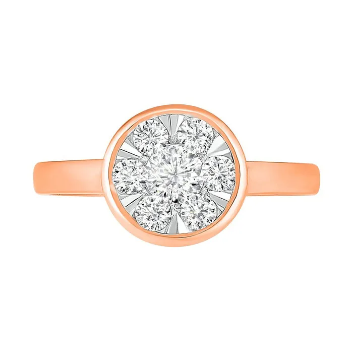 050 CT TW Composite Natural Diamond Circle Ring in Solid 10K Rose Gold Goldia Rings 050 CT TW Composite Natural Diamond Circle Ring in Solid 10K Rose Gold Goldia Rings