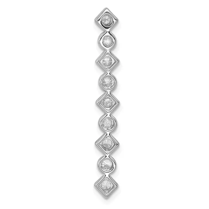 14k White Gold 12ct Real Diamond Fancy Chain Slide Goldia Necklaces