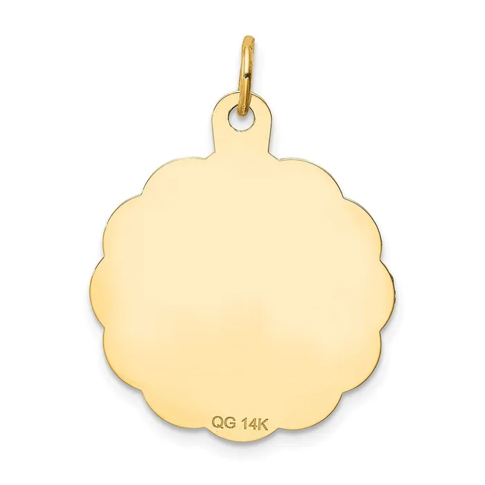 14k Yellow Gold A DATE TO REMEMBER Disc Charm Goldia Charm Necklaces