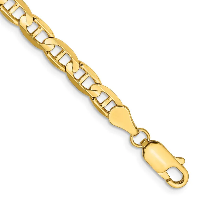 Bracelets MDS Solid 14K Yellow Gold 9 inch 45mm Concave Anchor with Lobster Clasp Chain Bracelet Bracelets MDS Solid 14K Yellow Gold 9 inch 45mm Concave Anchor with Lobster Clasp Chain Bracelet