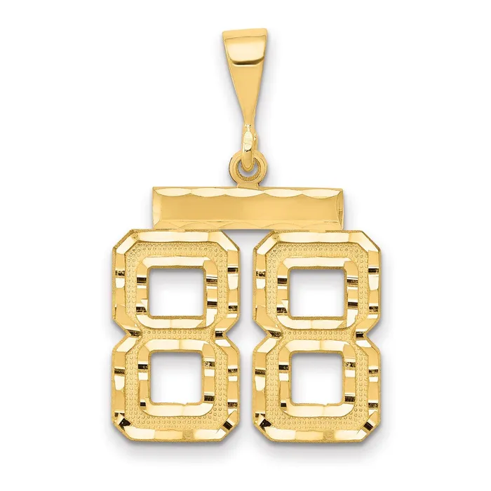 Charm Necklaces Goldia 14k Yellow Gold Medium Diamondcut Number 88 Charm Charm Necklaces Goldia 14k Yellow Gold Medium Diamondcut Number 88 Charm