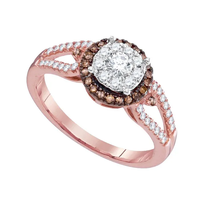 gndatlanta Rings 14k Rose Gold Round Diamond Solitaire Bridal Engagement Ring 12 Cttw gndatlanta Rings 14k Rose Gold Round Diamond Solitaire Bridal Engagement Ring 12 Cttw