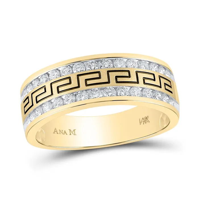 gndatlanta Rings 14k Yellow Gold Round Diamond Double Row Wedding Band Ring 34 Cttw gndatlanta Rings 14k Yellow Gold Round Diamond Double Row Wedding Band Ring 34 Cttw