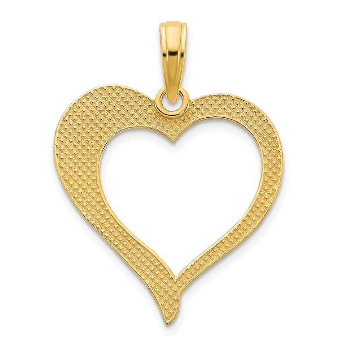 Goldia Necklaces 14k Yellow Gold Open Heart Pendant