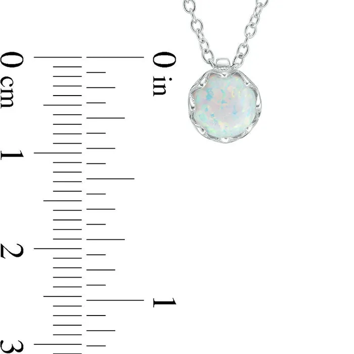 Goldia Necklaces 70mm LabCreated Opal Solitaire Floral Pendant in Sterling Silver 195 Goldia Necklaces 70mm LabCreated Opal Solitaire Floral Pendant in Sterling Silver 195