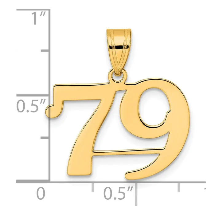 Goldia PreStyled Sets 14k Yellow Gold Polished Number 79 Pendant