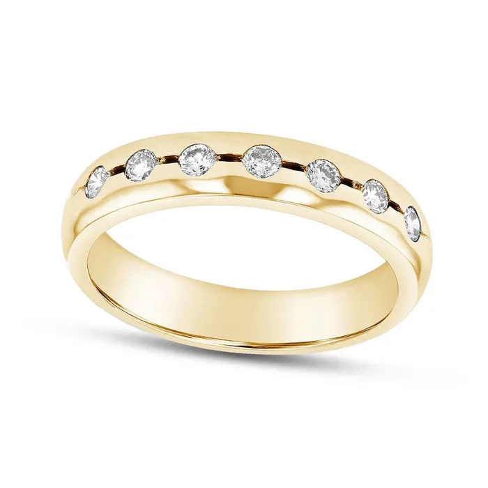 Goldia Rings 033 CT TW Natural Diamond Wedding Band in Solid 14K Gold HSI2 Goldia Rings 033 CT TW Natural Diamond Wedding Band in Solid 14K Gold HSI2