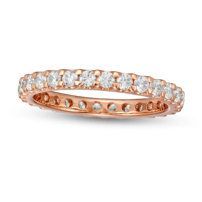 Goldia Rings 10 CT TW Natural Diamond Eternity Wedding Band in Solid 14K Rose Gold Goldia Rings 10 CT TW Natural Diamond Eternity Wedding Band in Solid 14K Rose Gold