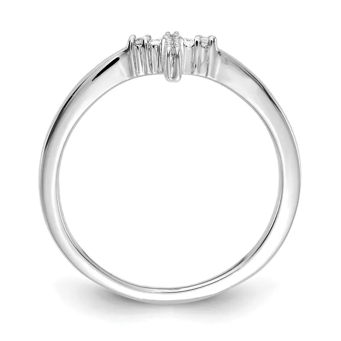 Goldia Rings 14k White Gold 115 Ct Lab Grown Diamond VSSI G Cross Ring