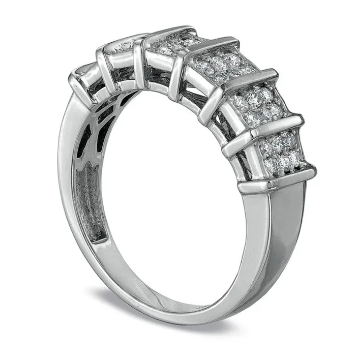 Goldia Rings Ladies 038 CT TW Natural Diamond Wedding Band in Solid 10K White Gold Goldia Rings Ladies 038 CT TW Natural Diamond Wedding Band in Solid 10K White Gold