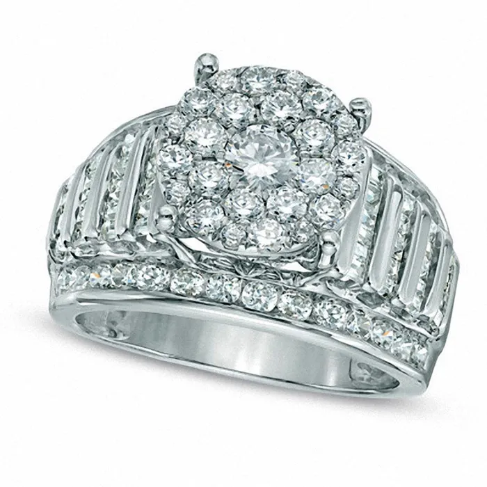 Goldia Rings Previously Owned 20 CT TW Composite Natural Diamond Engagement Ring in Solid 14K White Gold Goldia Rings Previously Owned 20 CT TW Composite Natural Diamond Engagement Ring in Solid 14K White Gold