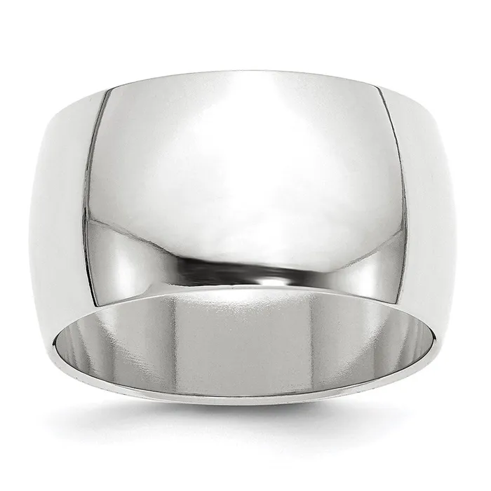 Goldia Rings Solid 10K White Gold 12mm Half Round MensWomens Wedding Band Ring Size 85 Goldia Rings Solid 10K White Gold 12mm Half Round MensWomens Wedding Band Ring Size 85
