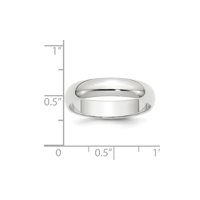 Goldia Rings Solid 14K White Gold 5mm Half Round MensWomens Wedding Band Ring Size 14 Goldia Rings Solid 14K White Gold 5mm Half Round MensWomens Wedding Band Ring Size 14