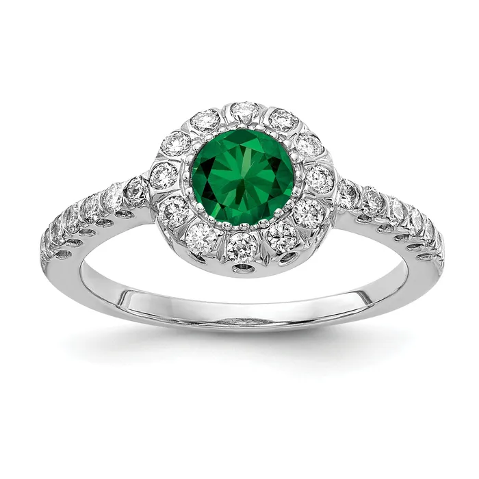 Goldia Rings Solid 14k White Gold 5mm Mount St Helens VS Simulated CZ Ring Goldia Rings Solid 14k White Gold 5mm Mount St Helens VS Simulated CZ Ring
