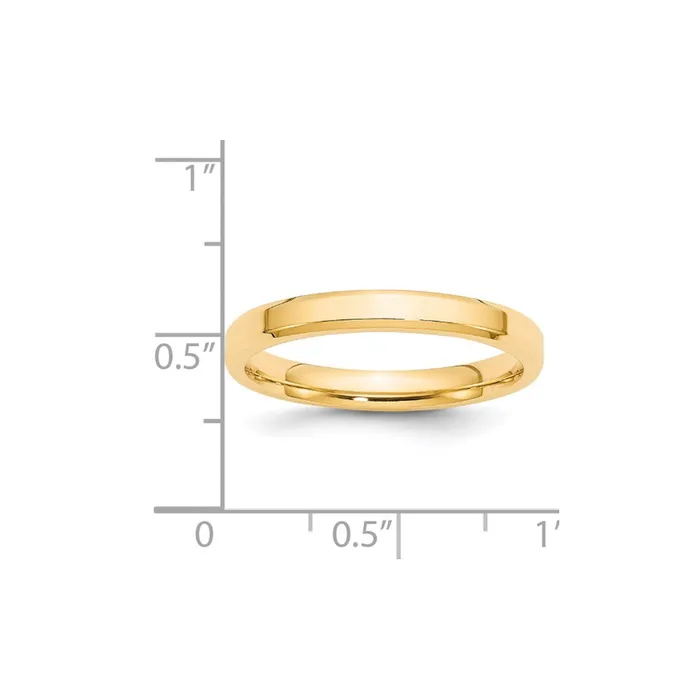 Goldia Rings Solid 14K Yellow Gold 3mm Bevel Edge Comfort Fit MensWomens Wedding Band Ring Size 115 Goldia Rings Solid 14K Yellow Gold 3mm Bevel Edge Comfort Fit MensWomens Wedding Band Ring Size 115