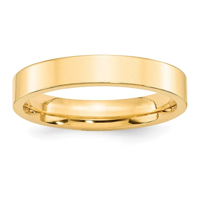 Goldia Rings Solid 14K Yellow Gold 4mm Standard Flat Comfort Fit MensWomens Wedding Band Ring Size 75 Goldia Rings Solid 14K Yellow Gold 4mm Standard Flat Comfort Fit MensWomens Wedding Band Ring Size 75