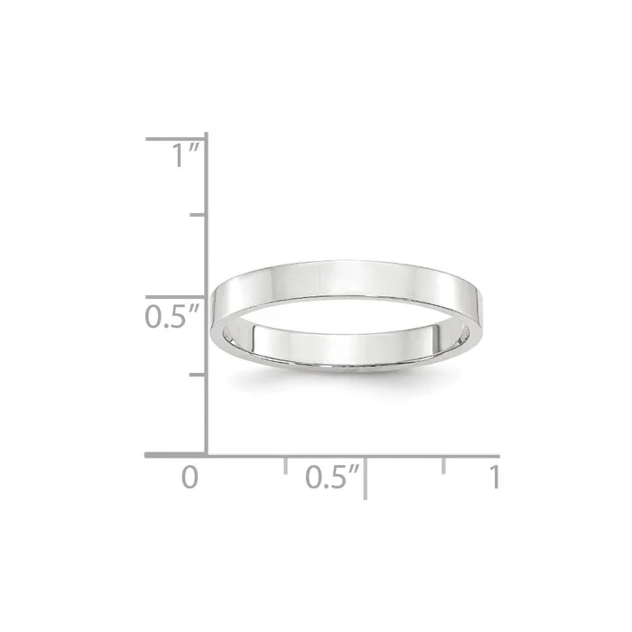 Goldia Rings Solid 18K White Gold 3mm Light Weight Flat MensWomens Wedding Band Ring Size 7 Goldia Rings Solid 18K White Gold 3mm Light Weight Flat MensWomens Wedding Band Ring Size 7