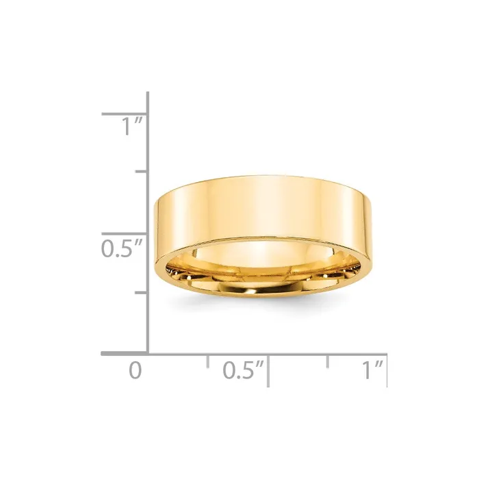Goldia Rings Solid 18K Yellow Gold 7mm Standard Flat Comfort Fit MensWomens Wedding Band Ring Size 7 Goldia Rings Solid 18K Yellow Gold 7mm Standard Flat Comfort Fit MensWomens Wedding Band Ring Size 7