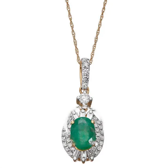 JMS always Necklaces Original Diamond Muse 050 cttw 14KT White Gold Emerald Diamond Accent Pendant Necklace for Women JMS always Necklaces Original Diamond Muse 050 cttw 14KT White Gold Emerald Diamond Accent Pendant Necklace for Women