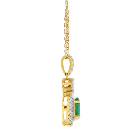 JMS always Necklaces Original Diamond Muse 050 cttw 14KT White Gold Emerald Diamond Accent Pendant Necklace for Women JMS always Necklaces Original Diamond Muse 050 cttw 14KT White Gold Emerald Diamond Accent Pendant Necklace for Women