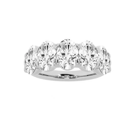 JMS always Original Brilliant Diamond 14K White Gold 4 CTTW OvalCut LAB GROWN Diamond Five Stone Anniversary Band FG SI1 Rings JMS always Original Brilliant Diamond 14K White Gold 4 CTTW OvalCut LAB GROWN Diamond Five Stone Anniversary Band FG SI1 Rings