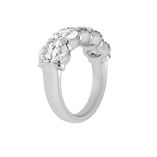 JMS always Original Brilliant Diamond 14K White Gold 4 CTTW OvalCut LAB GROWN Diamond Five Stone Anniversary Band FG SI1 Rings JMS always Original Brilliant Diamond 14K White Gold 4 CTTW OvalCut LAB GROWN Diamond Five Stone Anniversary Band FG SI1 Rings