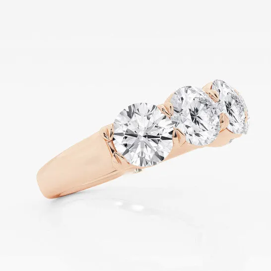 JMS always Rings Original Brilliant Diamond 14K Rose Gold 3 CTTW RoundCut LAB GROWN Diamond Five Stone Anniversary Band GSI JMS always Rings Original Brilliant Diamond 14K Rose Gold 3 CTTW RoundCut LAB GROWN Diamond Five Stone Anniversary Band GSI