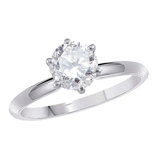 JMS always Rings Original Maulijewels 050 Carat Diamond Solitaire Engagement Ring For Women 14K White Gold JMS always Rings Original Maulijewels 050 Carat Diamond Solitaire Engagement Ring For Women 14K White Gold