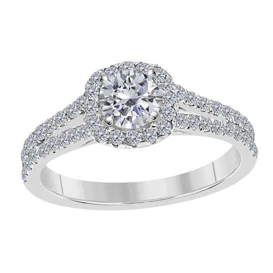 JMS always Rings Original Maulijewels 125 Carat Cushion Halo Real White Diamond Engagement Wedding Ring In 14k white Gold JMS always Rings Original Maulijewels 125 Carat Cushion Halo Real White Diamond Engagement Wedding Ring In 14k white Gold