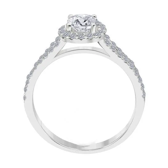 JMS always Rings Original Maulijewels 125 Carat Cushion Halo Real White Diamond Engagement Wedding Ring In 14k white Gold JMS always Rings Original Maulijewels 125 Carat Cushion Halo Real White Diamond Engagement Wedding Ring In 14k white Gold