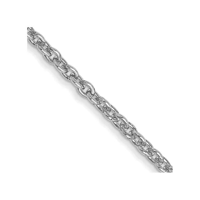Necklaces 14K White Gold 20 inch 14mm Forzantine Cable with Lobster Clasp Chain Necklace MDS Necklaces 14K White Gold 20 inch 14mm Forzantine Cable with Lobster Clasp Chain Necklace MDS