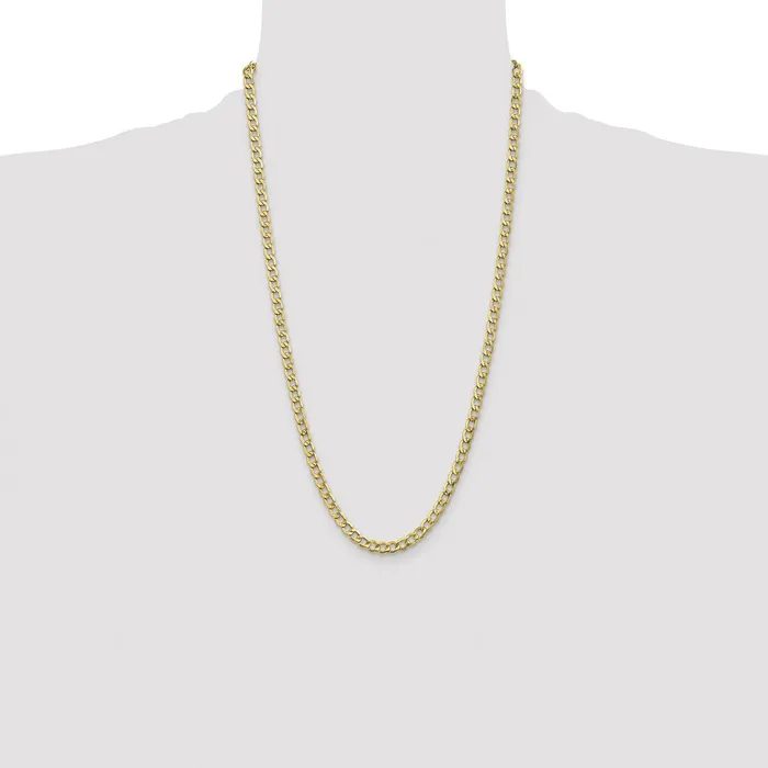 Necklaces MDS 14K Yellow Gold 26 inch 525mm SemiSolid Curb with Lobster Clasp Chain Necklace Necklaces MDS 14K Yellow Gold 26 inch 525mm SemiSolid Curb with Lobster Clasp Chain Necklace