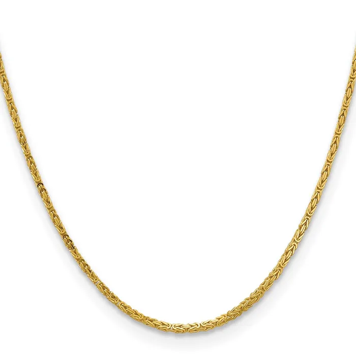 Necklaces MDS 14K Yellow Gold 30 inch 2mm Byzantine with Lobster Clasp Chain Necklace Necklaces MDS 14K Yellow Gold 30 inch 2mm Byzantine with Lobster Clasp Chain Necklace