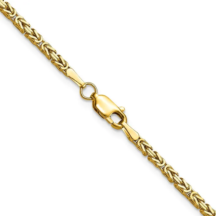 Necklaces MDS 14K Yellow Gold 30 inch 2mm Byzantine with Lobster Clasp Chain Necklace Necklaces MDS 14K Yellow Gold 30 inch 2mm Byzantine with Lobster Clasp Chain Necklace