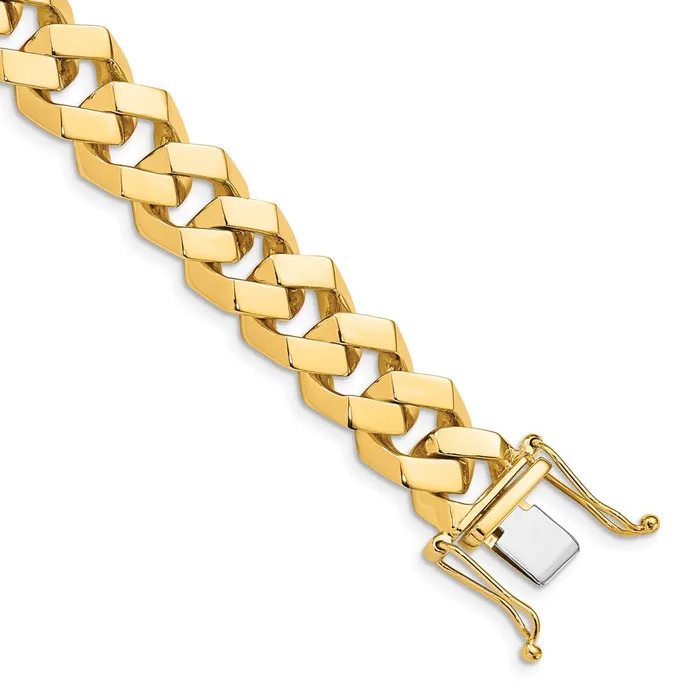 Necklaces MDS Solid 14K Yellow Gold 24 inch 115mm Hand Polished Fancy Link with Box Catch Clasp Chain Necklace Necklaces MDS Solid 14K Yellow Gold 24 inch 115mm Hand Polished Fancy Link with Box Catch Clasp Chain Necklace