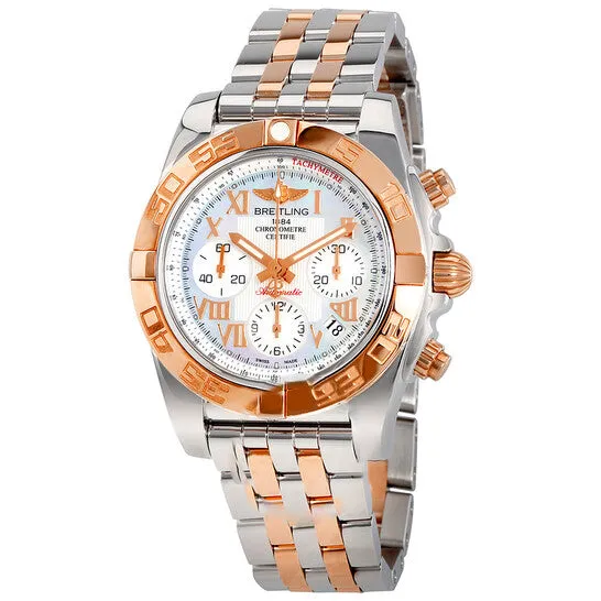 Original Breitling Chronomat Mother of Pearl Dial Stainless Steel and 18K Rose Gold Mens Watch CB014012A748TT JMS always Necklaces Original Breitling Chronomat Mother of Pearl Dial Stainless Steel and 18K Rose Gold Mens Watch CB014012A748TT JMS always Necklaces