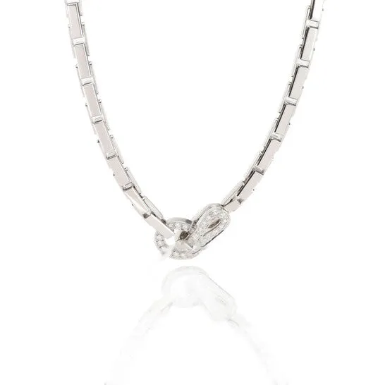 Original PreOwned Cartier Agrafe Diamond Necklace in 18K White Gold 11 CTW JMS always Necklaces